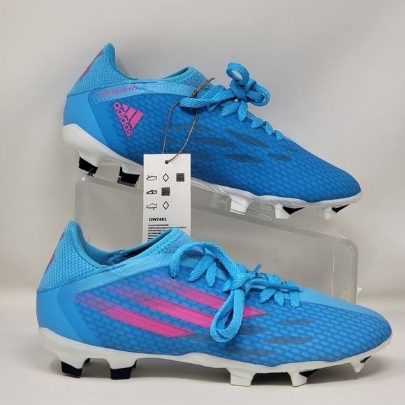 Adidas X Speedflow.3 FG GW7483 Aqua Blue Football Soccer Cleats Mens Size 5 New main image 10